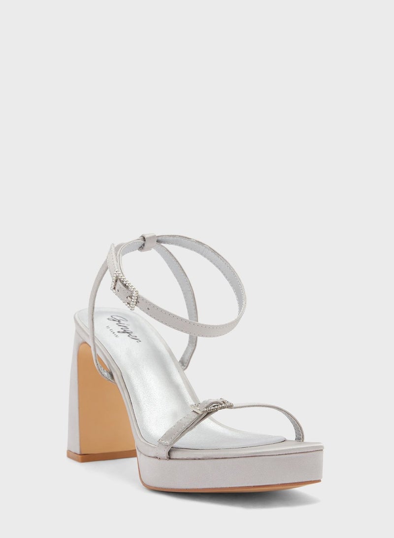 Ankle Strap Block Heel Sandal