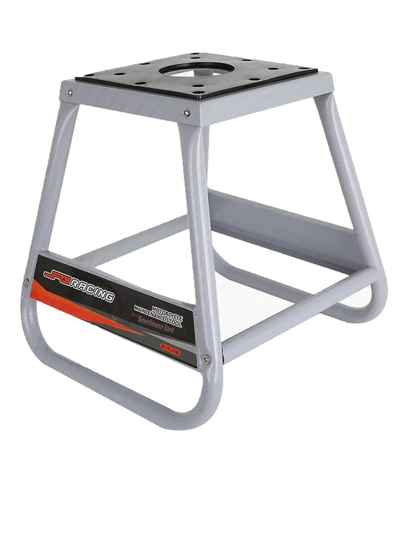 Maintenance Motorcycle Box Stand for Heavy Duty Motocross Dirtbike, Gray Color Stool