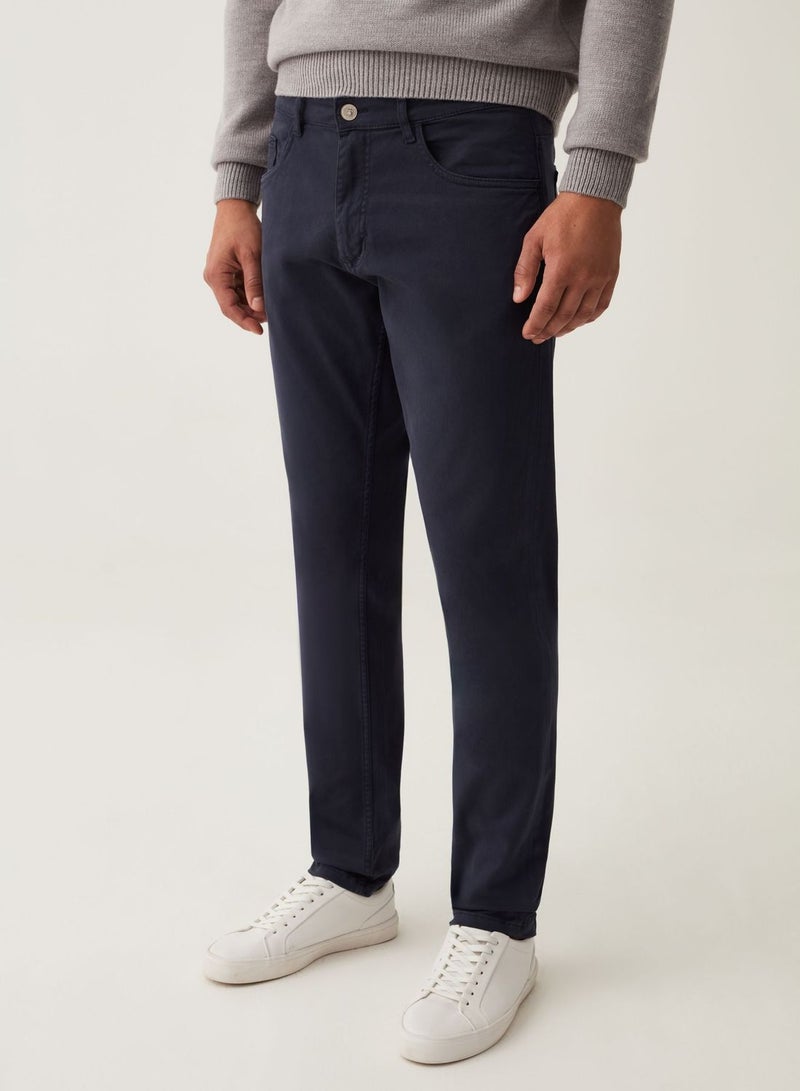 OVS Stretch Cotton Trousers With Five Pockets