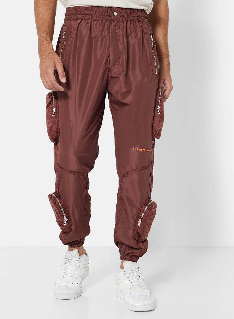 3D Pocket Utility Pants Red