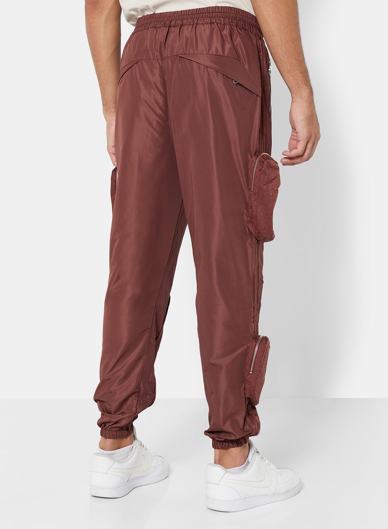 3D Pocket Utility Pants Red