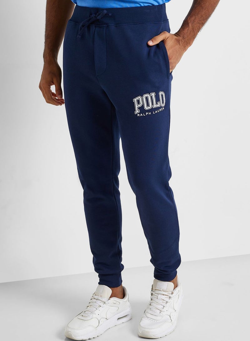 Logo Drawstring Cuffed Sweatpants