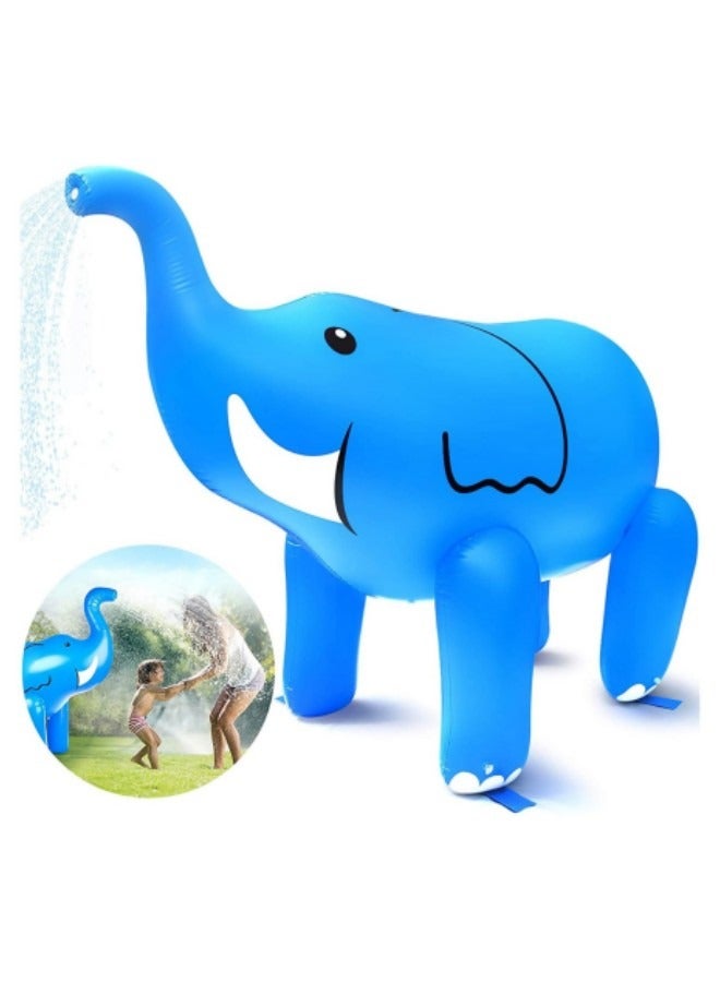Inflatable Water Sprinkler Elephant Yard Sprinkler Water Toy Fun Outdoor Water Activity for Toddlers and Kids Backyard Water Sprinkler Spray Toy Fun Gifts for Children