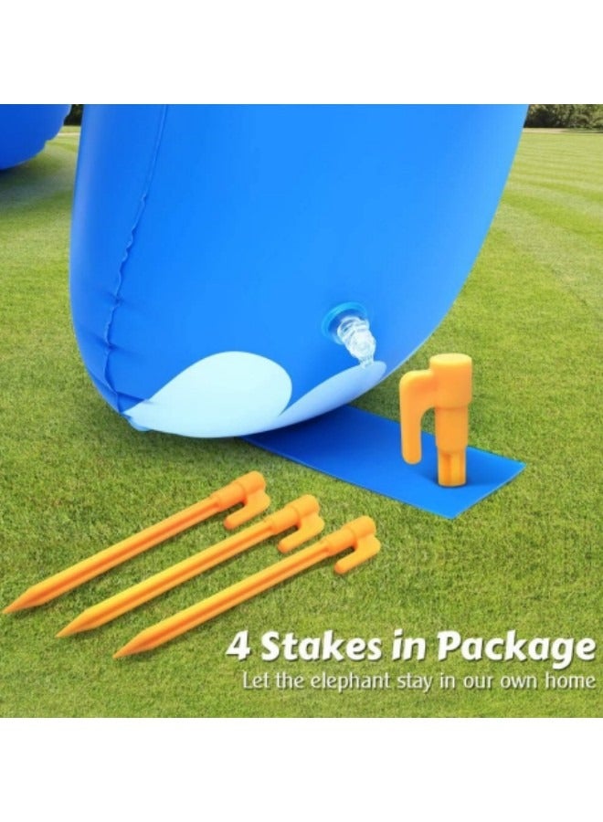 Inflatable Water Sprinkler Elephant Yard Sprinkler Water Toy Fun Outdoor Water Activity for Toddlers and Kids Backyard Water Sprinkler Spray Toy Fun Gifts for Children