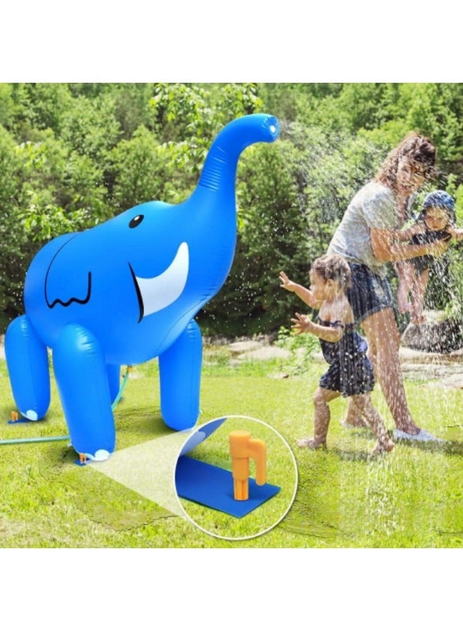 Inflatable Water Sprinkler Elephant Yard Sprinkler Water Toy Fun Outdoor Water Activity for Toddlers and Kids Backyard Water Sprinkler Spray Toy Fun Gifts for Children
