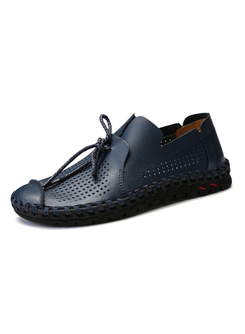 Breathable Leather Loafers Fahjrus_3836 Blue