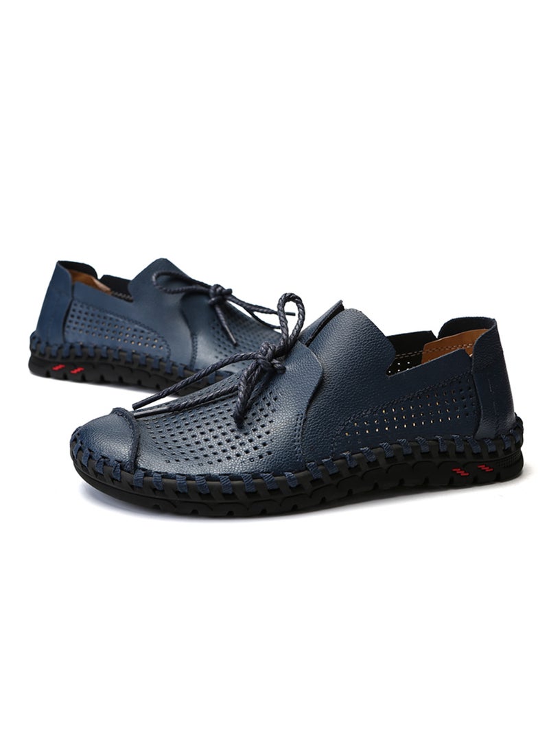 Breathable Leather Loafers Fahjrus_3836 Blue