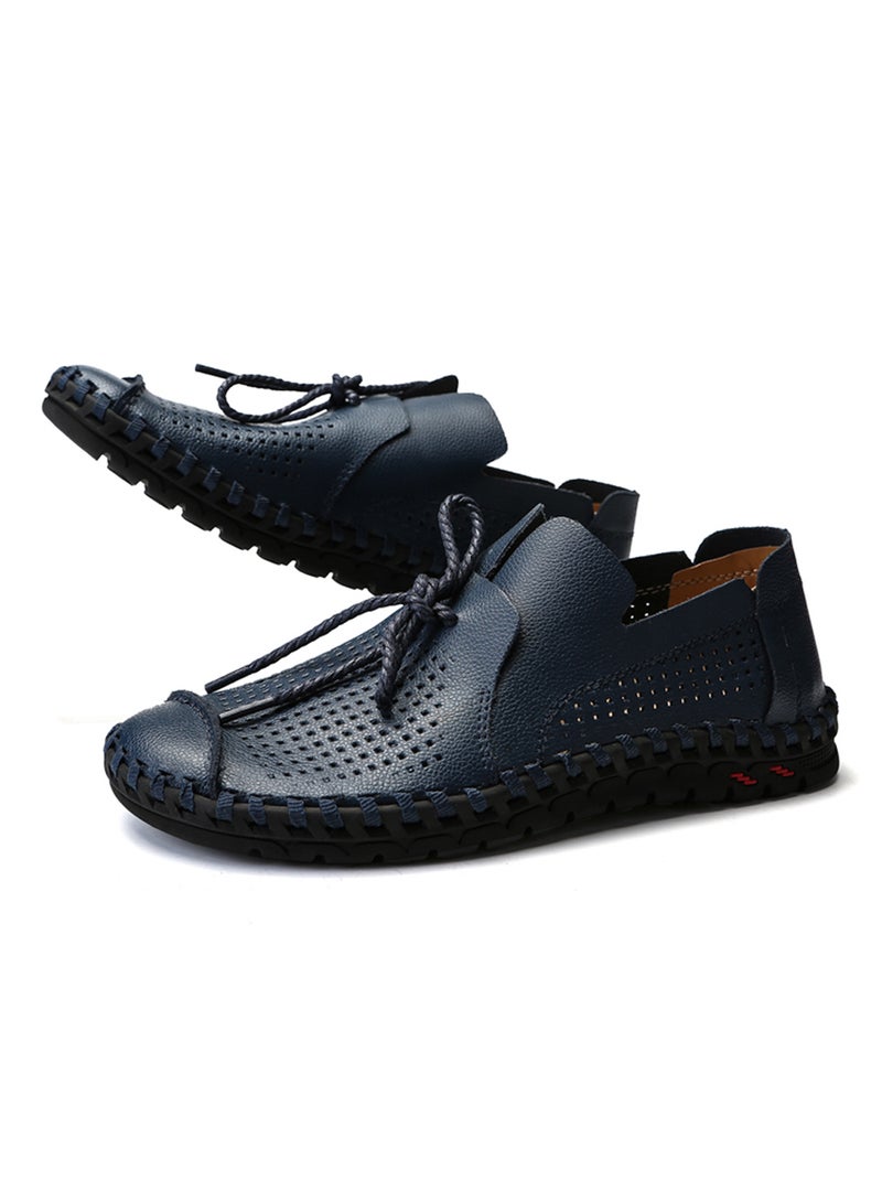 Breathable Leather Loafers Fahjrus_3836 Blue