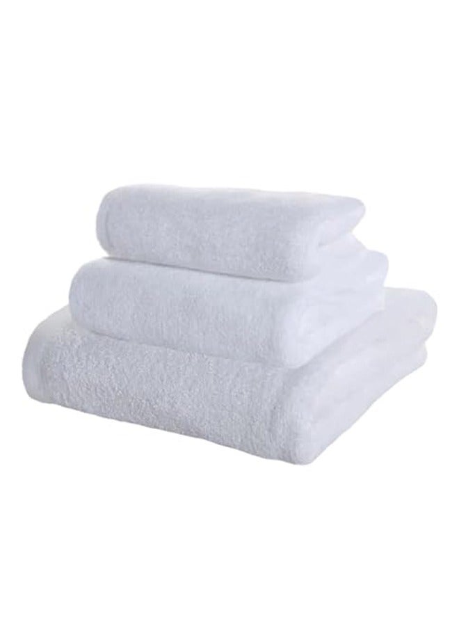 Ultra-Soft 3-Piece Cotton Towel Set, 100% Cotton, Highly Absorbent QuickDry, Luxury Hotel Quality, 600 GSM, Set Includes 1 Bath Towel, 1 Hand Towel and 1 Washcloth Towel