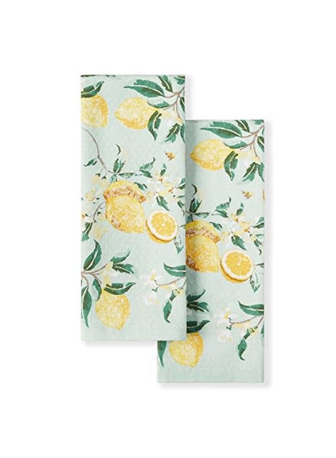 Dual Purpose Kitchen Towel 2Pack Set Lemon Whimsy 16