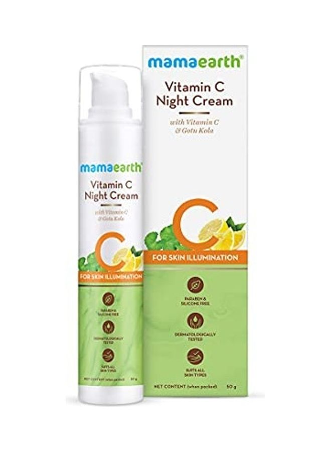 Night Cream With Vitamin C & Gotu Kola Skin Illumination Multicolour 50grams