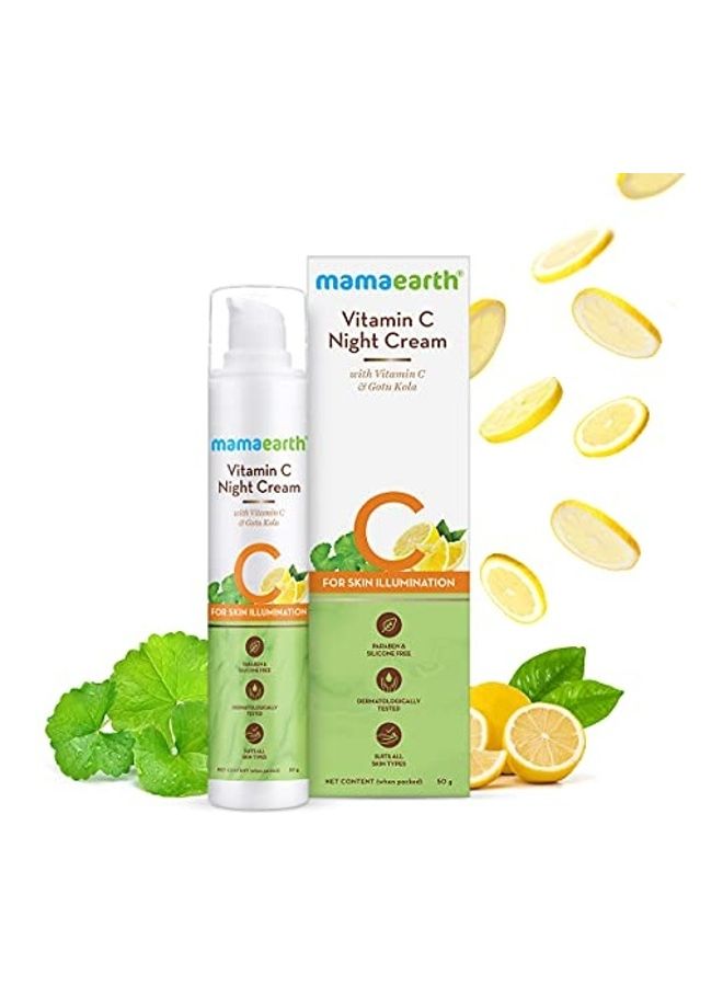 Night Cream With Vitamin C & Gotu Kola Skin Illumination Multicolour 50grams