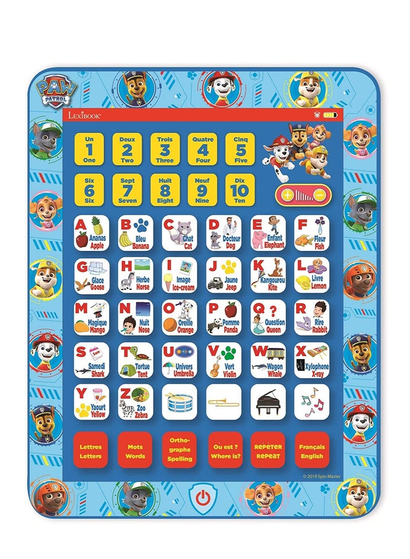 Lexibook Paw Patrol Educational Bilingual Interactive Learning Tablet For Kids