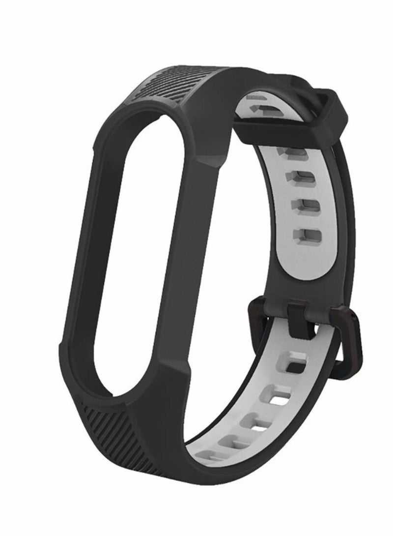 Sport Replacement Strap for Xiaomi Mi Band 5/Mi 6/ 5 Fitness Tracker Smart Bracelet Wristband Rubber, Soft Silicone Wristbands, Adjustable Wrist Men Women