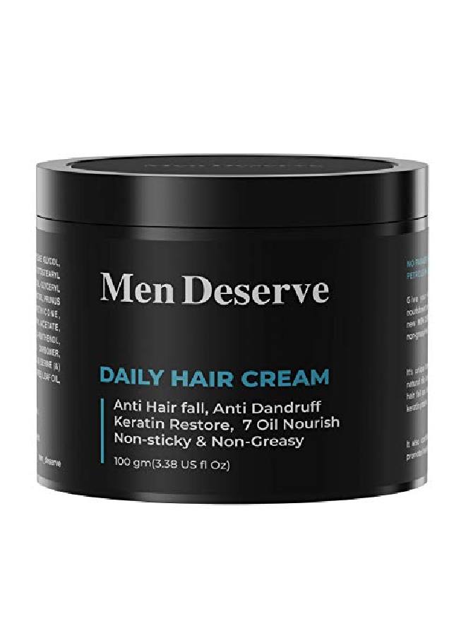 Daily Hair Cream (7 oil nourish) for Hair fall control Dandruff Controland Keratin Restore 100 GM