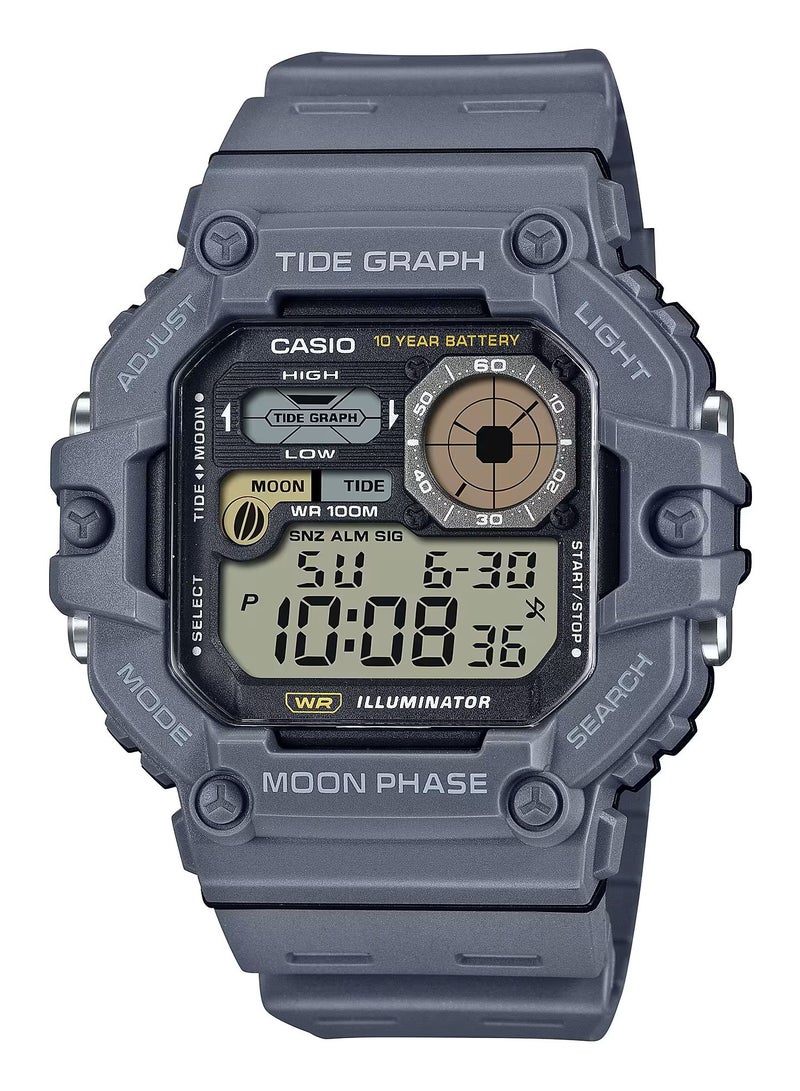 Casio Standard Digital Graph Moon Phase Resin Strap Quartz WS-1700H-8AV Men's Watch