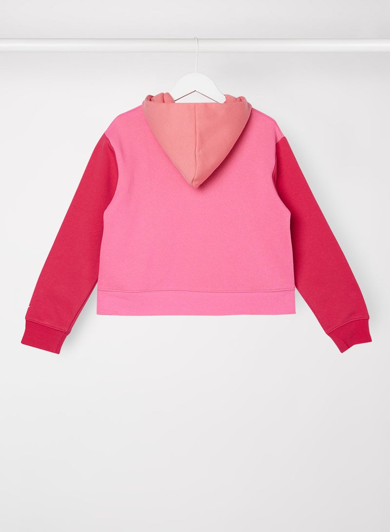 Girls Nike x Jumpman Boxy Hoodie Pink