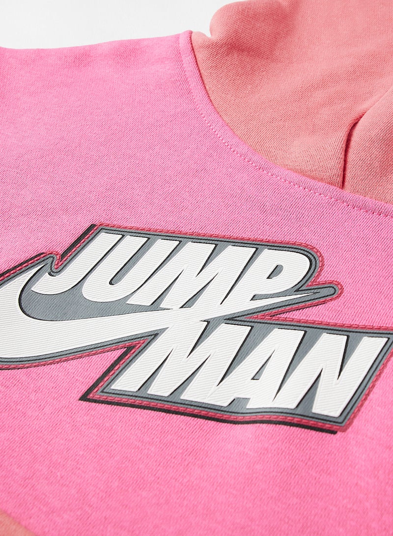 Girls Nike x Jumpman Boxy Hoodie Pink