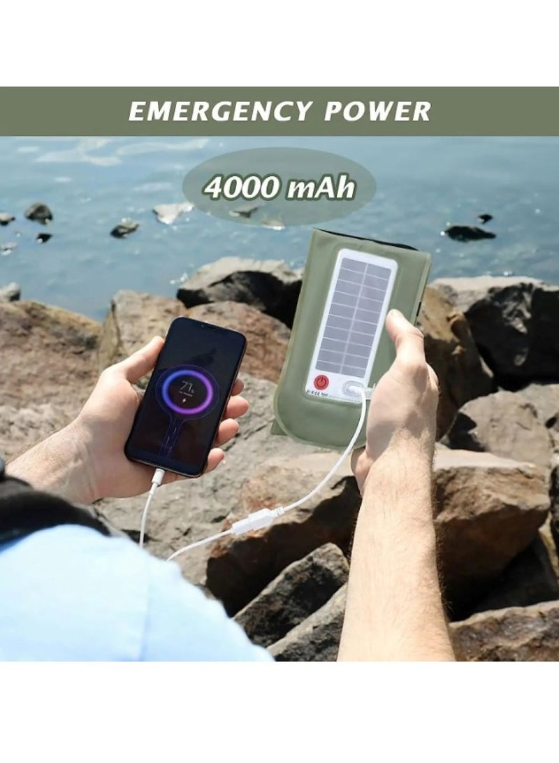 Portable Inflatable Foldable Light 4000mAh With Magnets Tent Camping Light Ip66 Waterproof Night Lamp