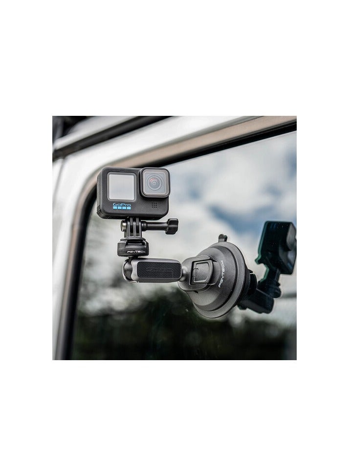 Action Camera Suction Cup Mount With Caplock Ball Head