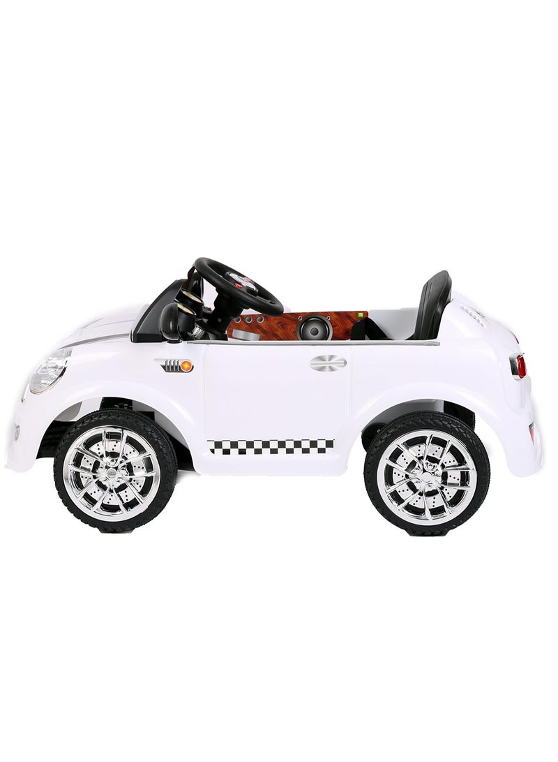 Electric Ride On Kids Car With Remote Control 6V - White