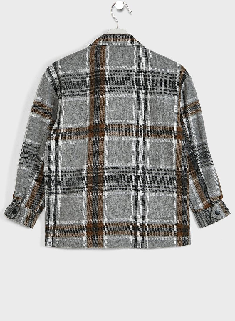 Kids Checkered Jacket