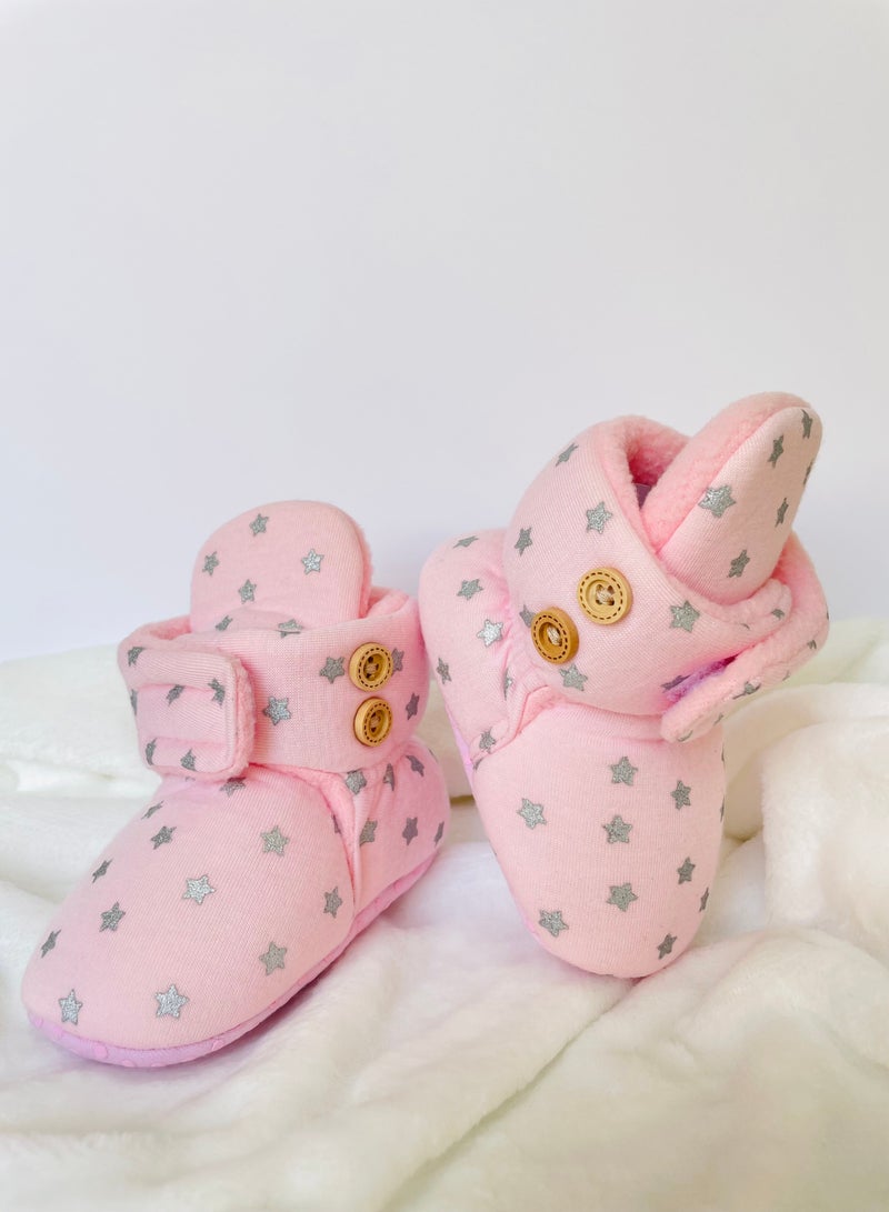 Baby Girl Boots with Hook And Loop Fastener