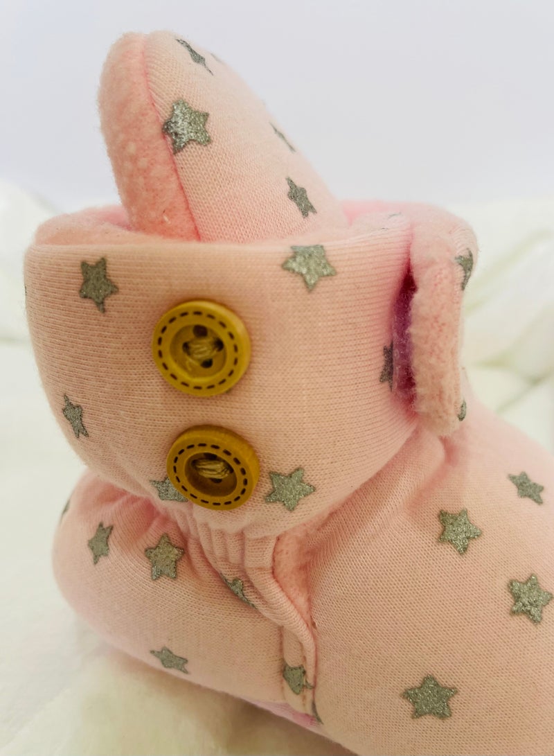 Baby Girl Boots with Hook And Loop Fastener