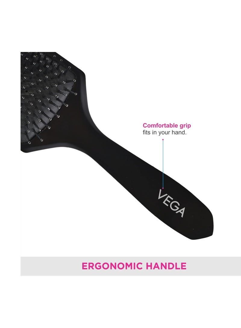 Premium Collection Mini Paddle Hair Brush (India's No.1 Hair Brush Brand) For Men & Women Black (8586 M)