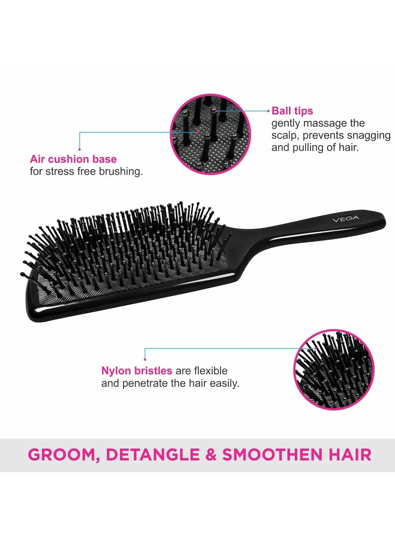 Premium Collection Mini Paddle Hair Brush (India's No.1 Hair Brush Brand) For Men & Women Black (8586 M)