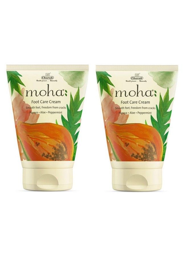 Foot Cream For Rough Dry And Cracked Heel Feet Cream For Heel Repair With Benefits Of Aleovera Papaya & Peppermint (50 Ml X 2)