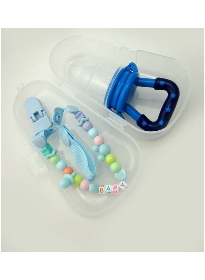 2-Piece Fruit Dummy Pacifier Soother Clip Chain Set