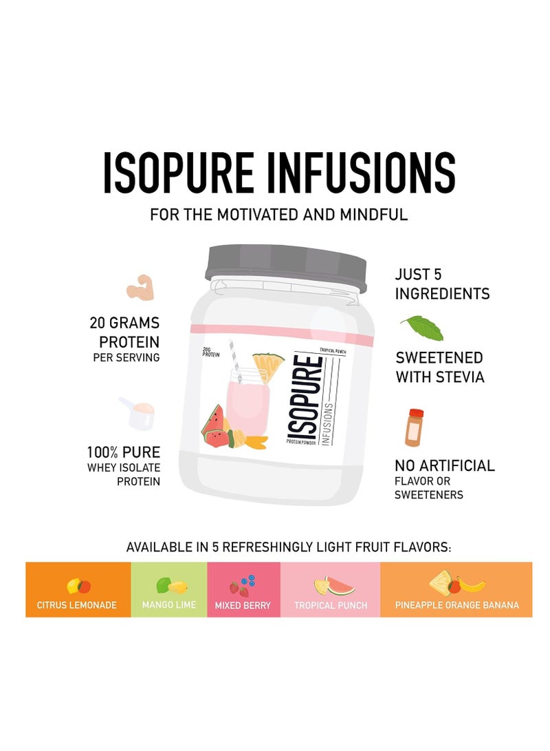 Isopure Infusions Protein Powder Mixed Berry 16 Servings  400 g