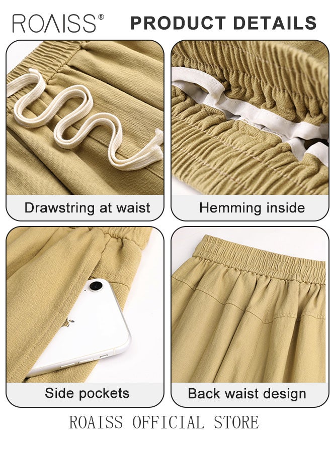 Women High Waisted Wide Leg Pants with Loose Fit High Waisted Design Casual Workwear Trousers with Skin Friendly Fabric Fashionable and Versatile Suitable for Work and School