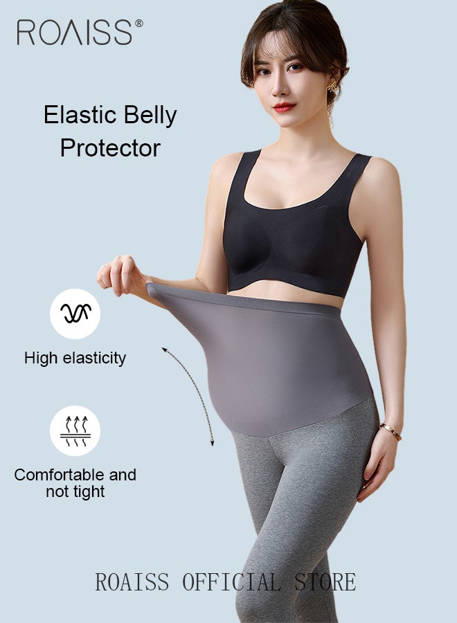 Plus Size Maternity Support Pants Maternity Leggings with Belly Support Relieve Waist Pressure Comfortable and Skin Friendly Fabric with Stretch and Non-Constricting