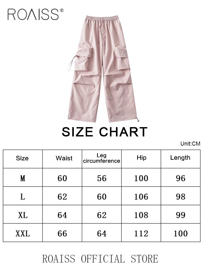 Women Utility Pants with Loose Fit Wide Leg Trousers for Women Solid Color Design with Flowy Belt Accessories Casual and Lengthening Pants for Women High Waisted and Relaxed Style