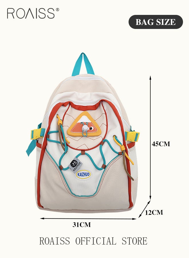 Unisex Multifunctional Backpack Large Capacity with Multiple Pockets for Organized Storage Scientifically Divided Compartments Trendy and Stylish Pattern Print Suitable for Work School or Short Trips