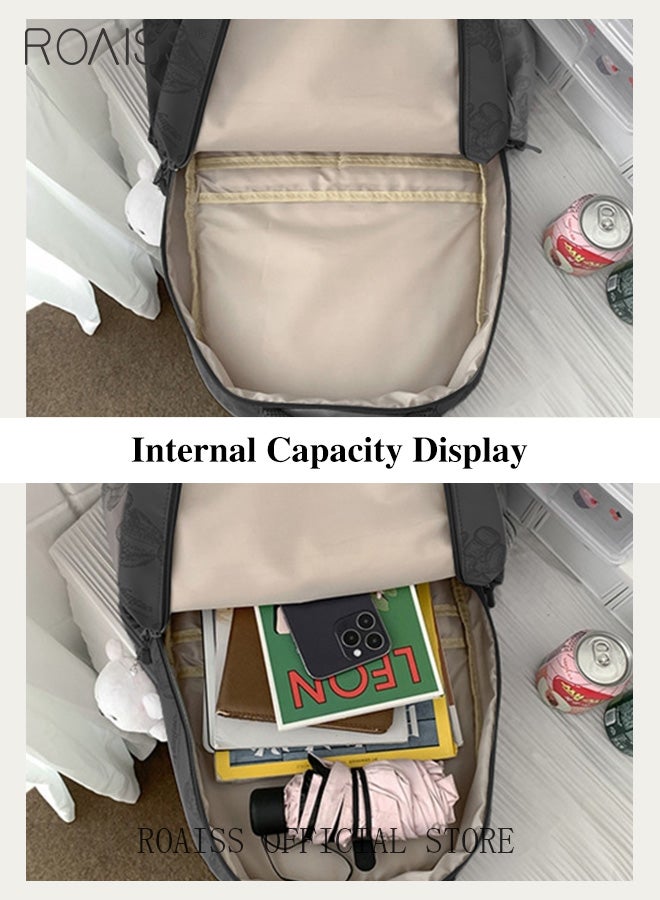 Unisex Multifunctional Backpack Large Capacity with Multiple Pockets for Organized Storage Scientifically Divided Compartments Trendy and Stylish Pattern Print Suitable for Work School or Short Trips