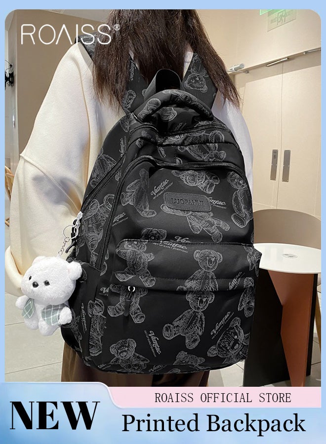 Unisex Multifunctional Backpack Large Capacity with Multiple Pockets for Organized Storage Scientifically Divided Compartments Trendy and Stylish Pattern Print Suitable for Work School or Short Trips