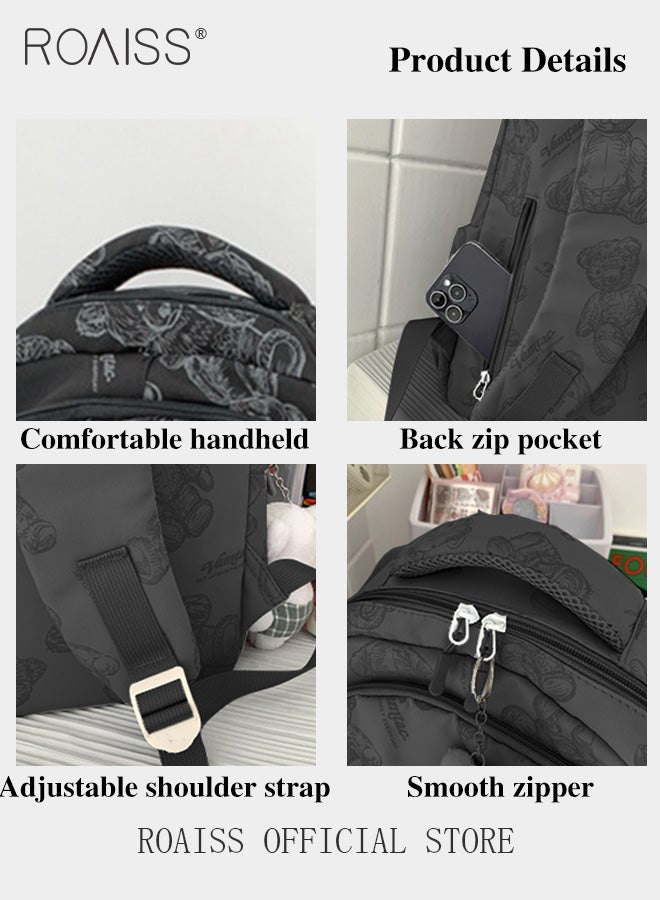 Unisex Multifunctional Backpack Large Capacity with Multiple Pockets for Organized Storage Scientifically Divided Compartments Trendy and Stylish Pattern Print Suitable for Work School or Short Trips