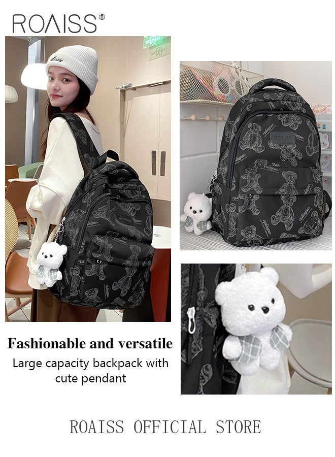 Unisex Multifunctional Backpack Large Capacity with Multiple Pockets for Organized Storage Scientifically Divided Compartments Trendy and Stylish Pattern Print Suitable for Work School or Short Trips