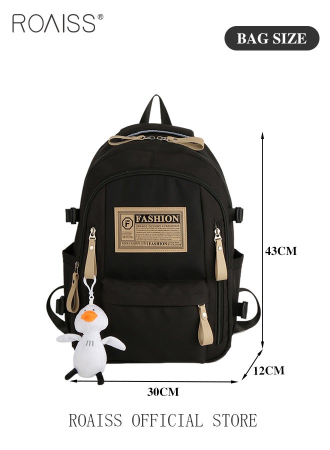 Unisex Multifunctional Backpack Large Capacity with Multiple Pockets for Organized Storage Scientifically Divided Compartments Trendy and Stylish Letter Print Suitable for Work School or Short Trips