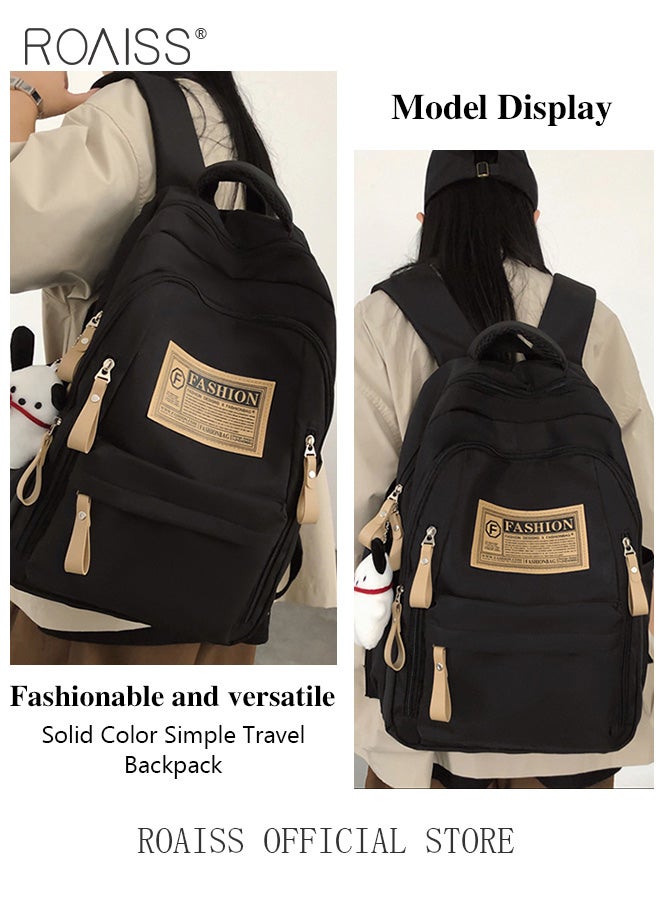 Unisex Multifunctional Backpack Large Capacity with Multiple Pockets for Organized Storage Scientifically Divided Compartments Trendy and Stylish Letter Print Suitable for Work School or Short Trips