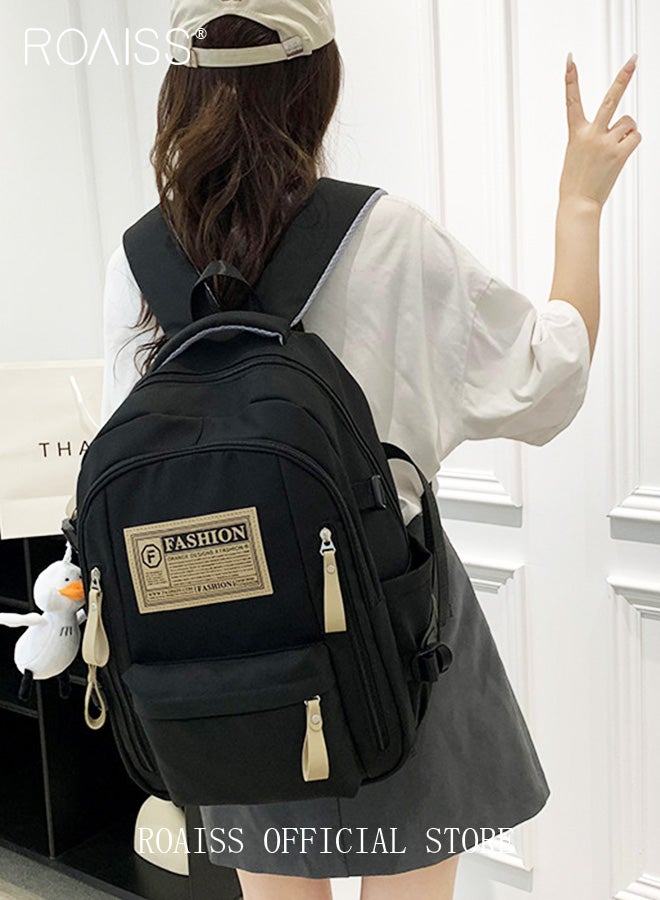 Unisex Multifunctional Backpack Large Capacity with Multiple Pockets for Organized Storage Scientifically Divided Compartments Trendy and Stylish Letter Print Suitable for Work School or Short Trips