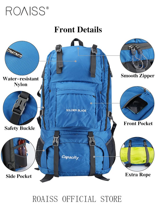 Multifunctional Outdoor Backpack for Unisex Large Capacity Mountaineering Bag with Durable Fabric Multiple Pocket Storage Design Includes Separate Shoe Compartment and Ergonomic Back with Air Cushioni