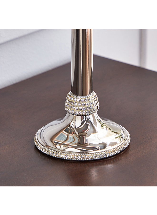 Linton Aluminium Candleholder with Premium Rhinestone Work 13 x 38 x 13 cm