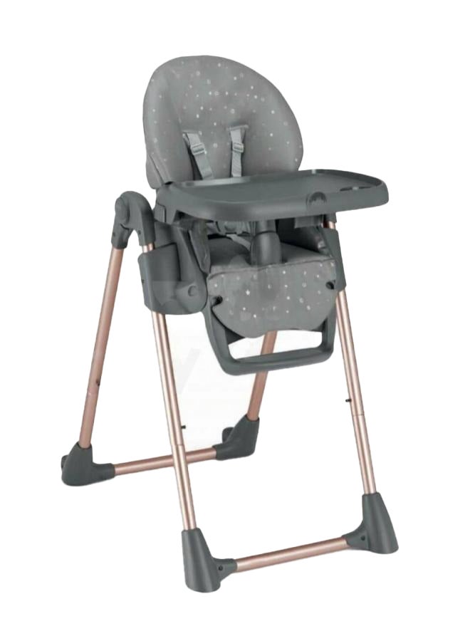 Cam - Pappananna Icon High Chair - Gray - Feeding Chair For Baby, Ultra Modern  High Chair, From 6 Months To 15 Kg, Soft Padding, 5-Point Safety Harness, Rear Castors, Super Compact.Made In Italy