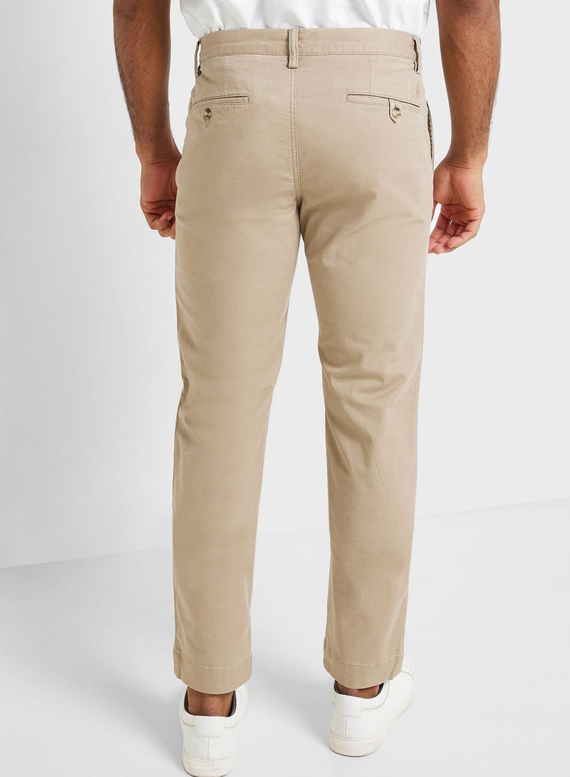 Washed Stretch Slim Fit Chino Pant