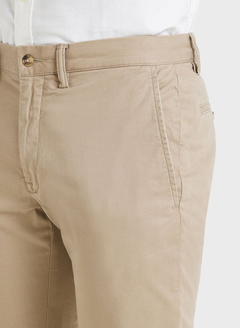 Washed Stretch Slim Fit Chino Pant