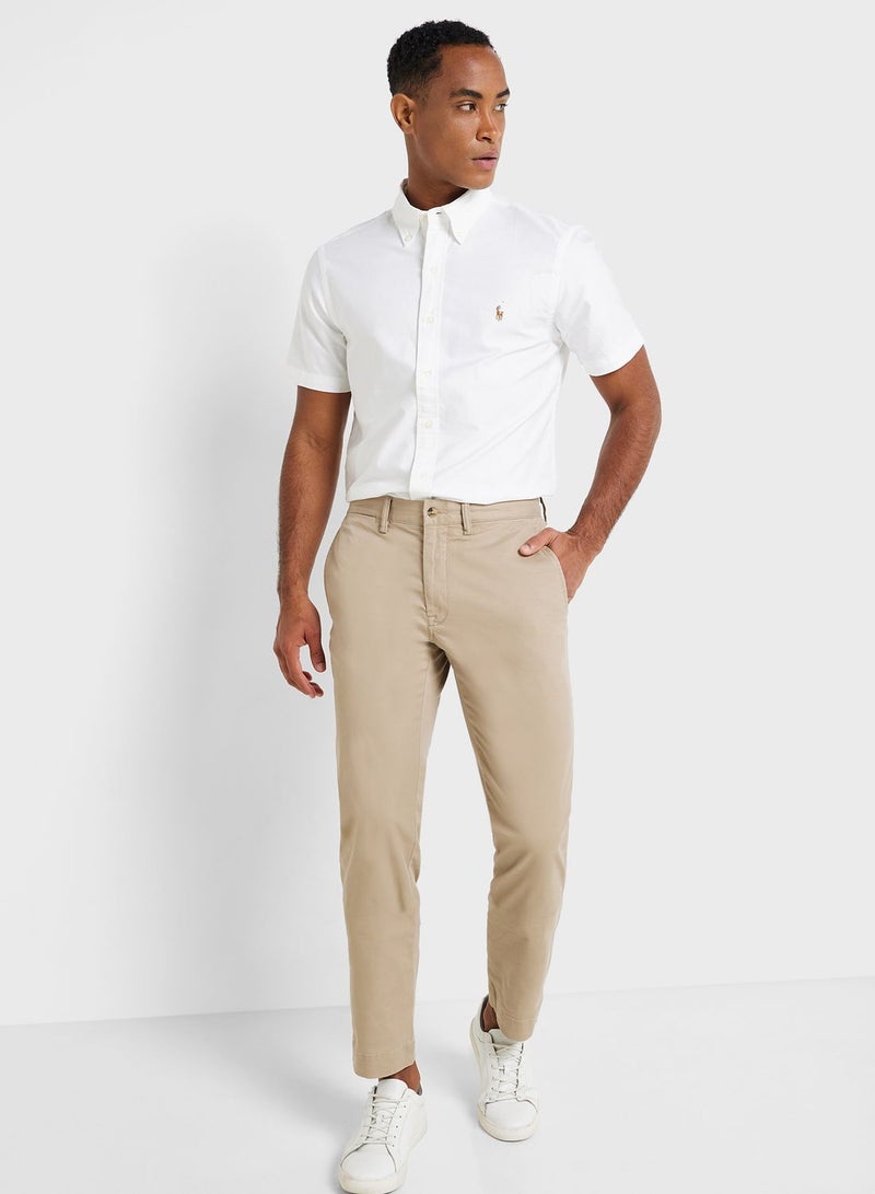 Washed Stretch Slim Fit Chino Pant